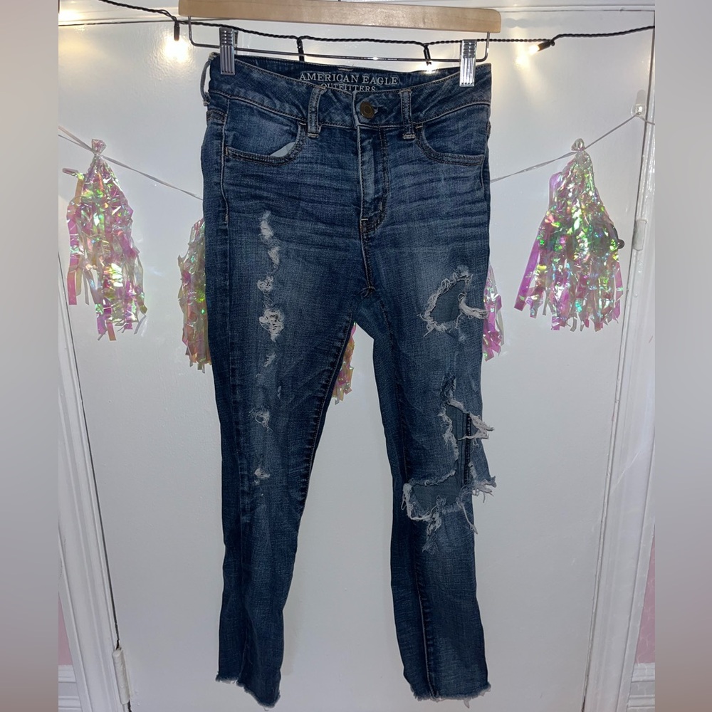 American Eagle Outfitters Dark Wash High-Rise Jeggings